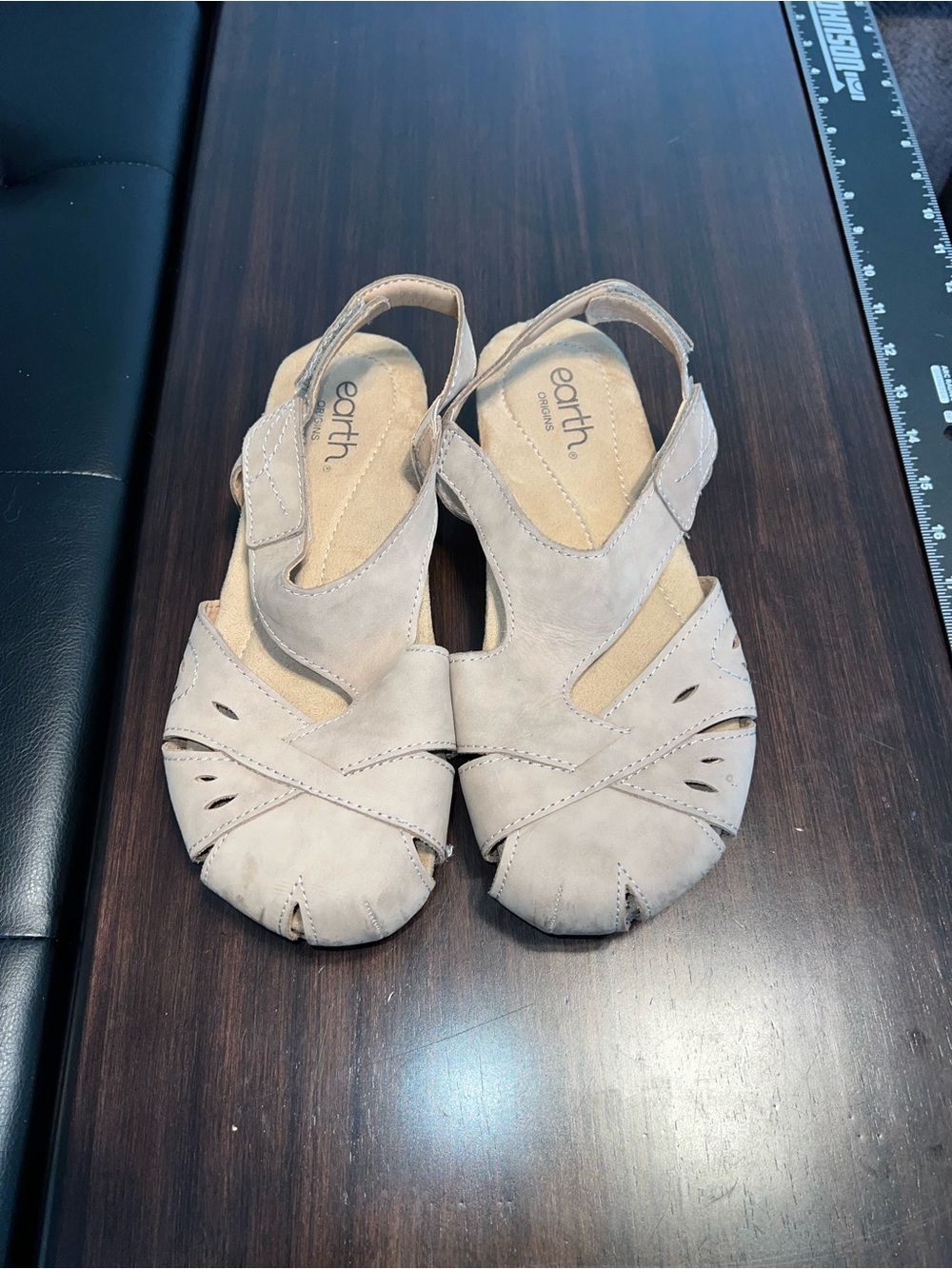 Earth Women's Beige Taupe Open-Toe Slingback Sandals